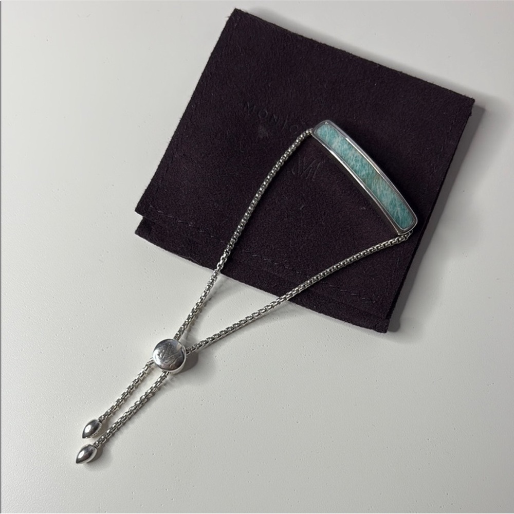 MONICA VINADER Silver Bracelet with Turquoise Accent